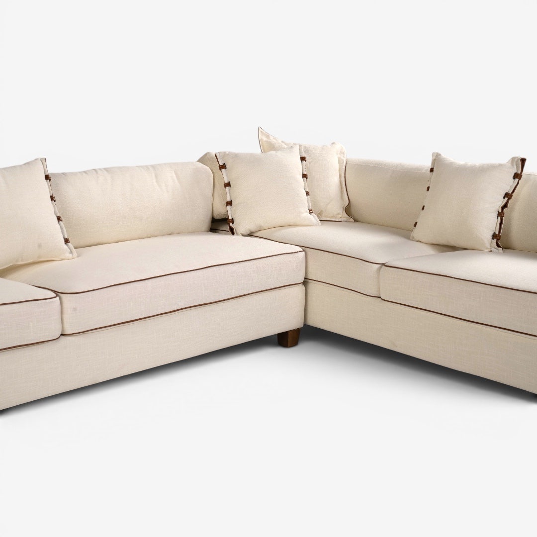 Lunete Left Corner Sofa Set Beige