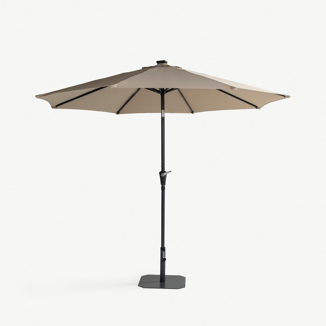 سيلكوس مظلة خارجية بإضاءة LED - بيج