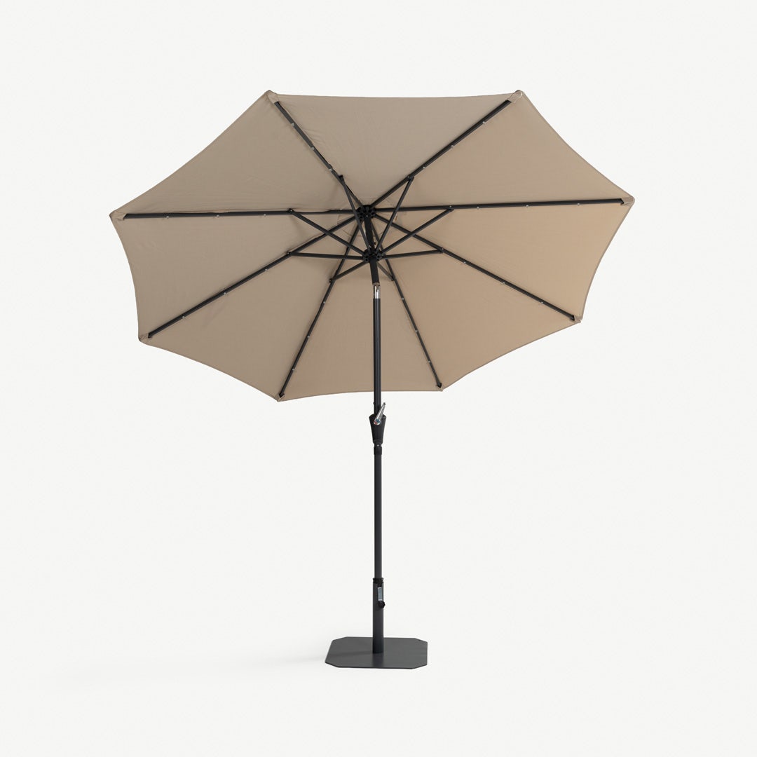 سيلكوس مظلة خارجية بإضاءة LED - بيج