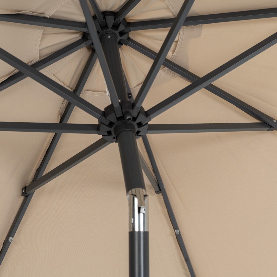 سيلكوس مظلة خارجية بإضاءة LED - بيج