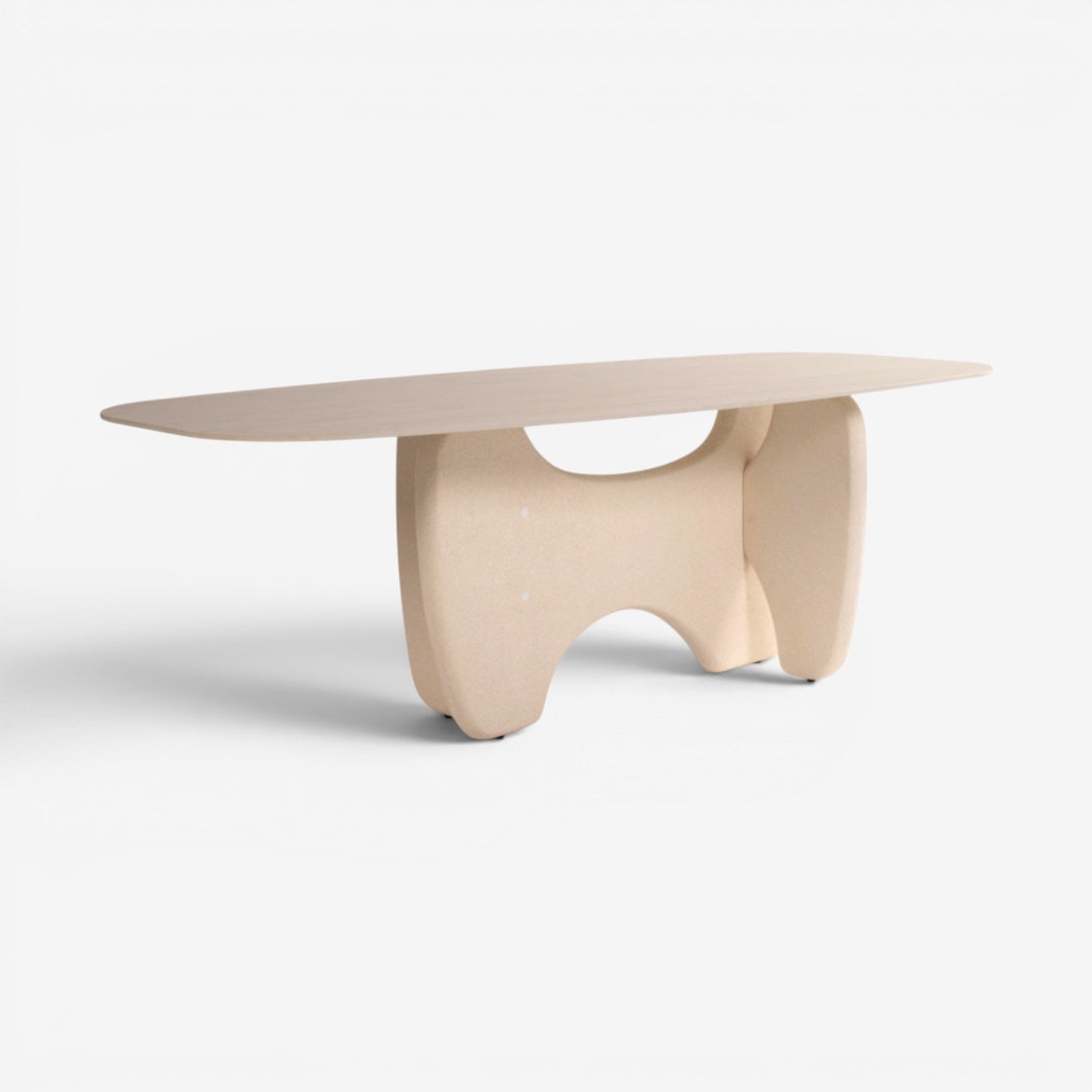 Stepan 6 Seater Dining Table Ivory
