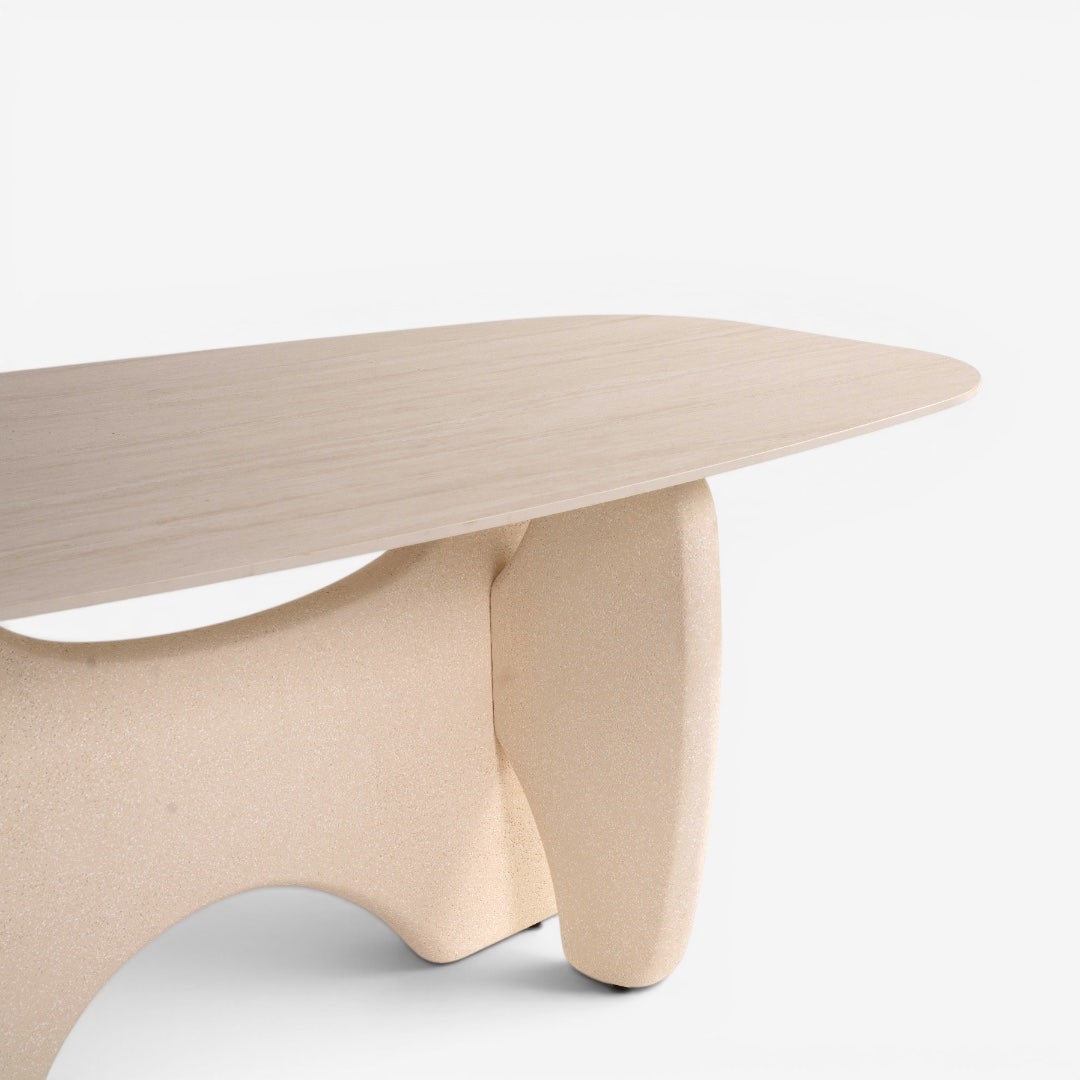 Stepan 6 Seater Dining Table Ivory