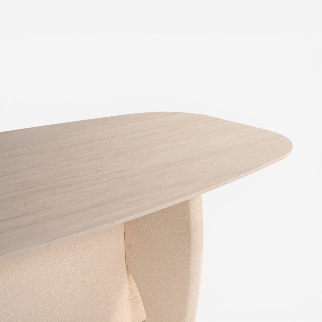 Stepan 6 Seater Dining Table Ivory