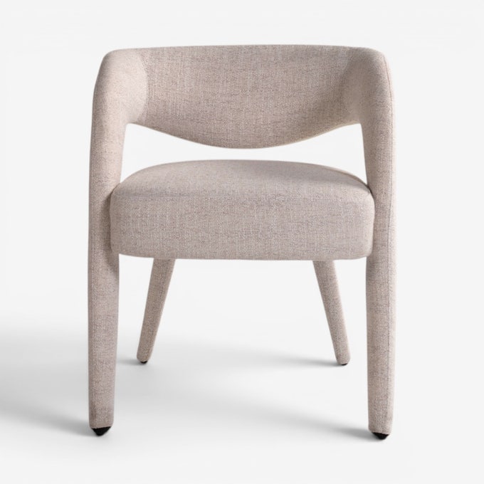 Stepan Dining Arm Chair Ivory Stepan Dining Arm Chair Ivory