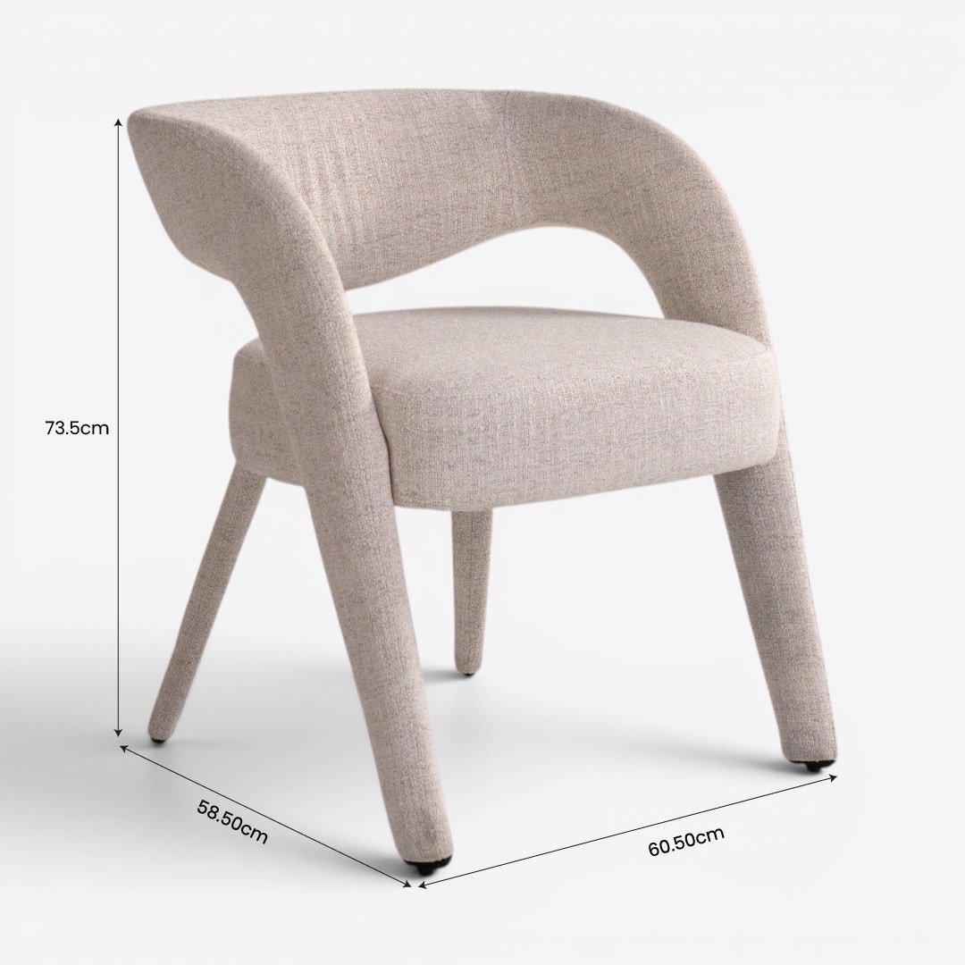 Stepan Dining Arm Chair Ivory