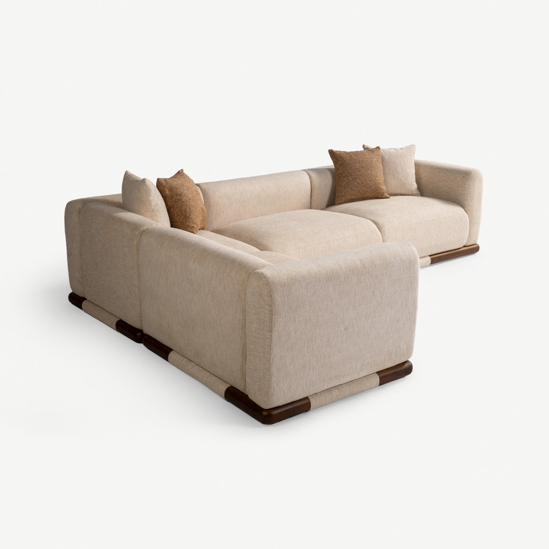 Raharjo Right Corner Sofa Beige