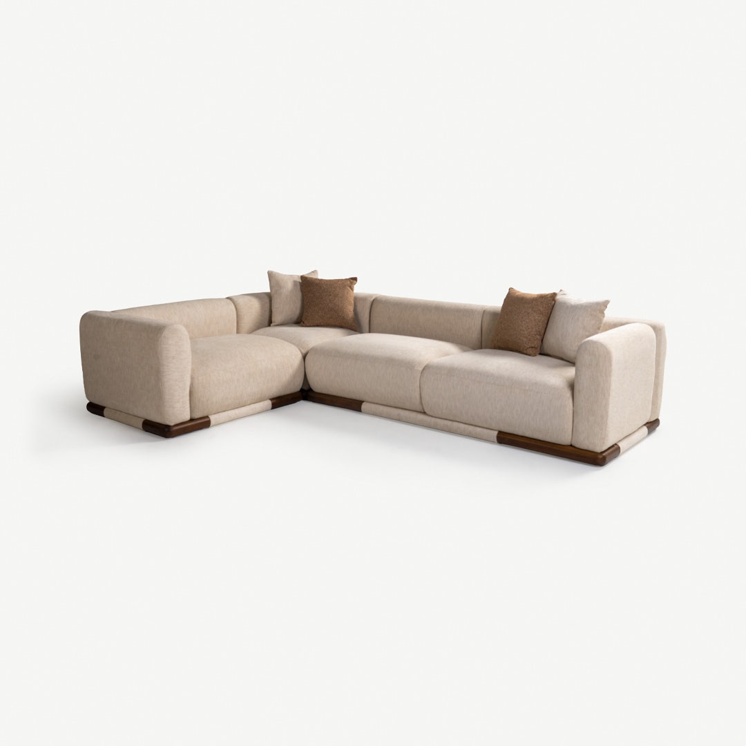 Raharjo Right Corner Sofa Beige
