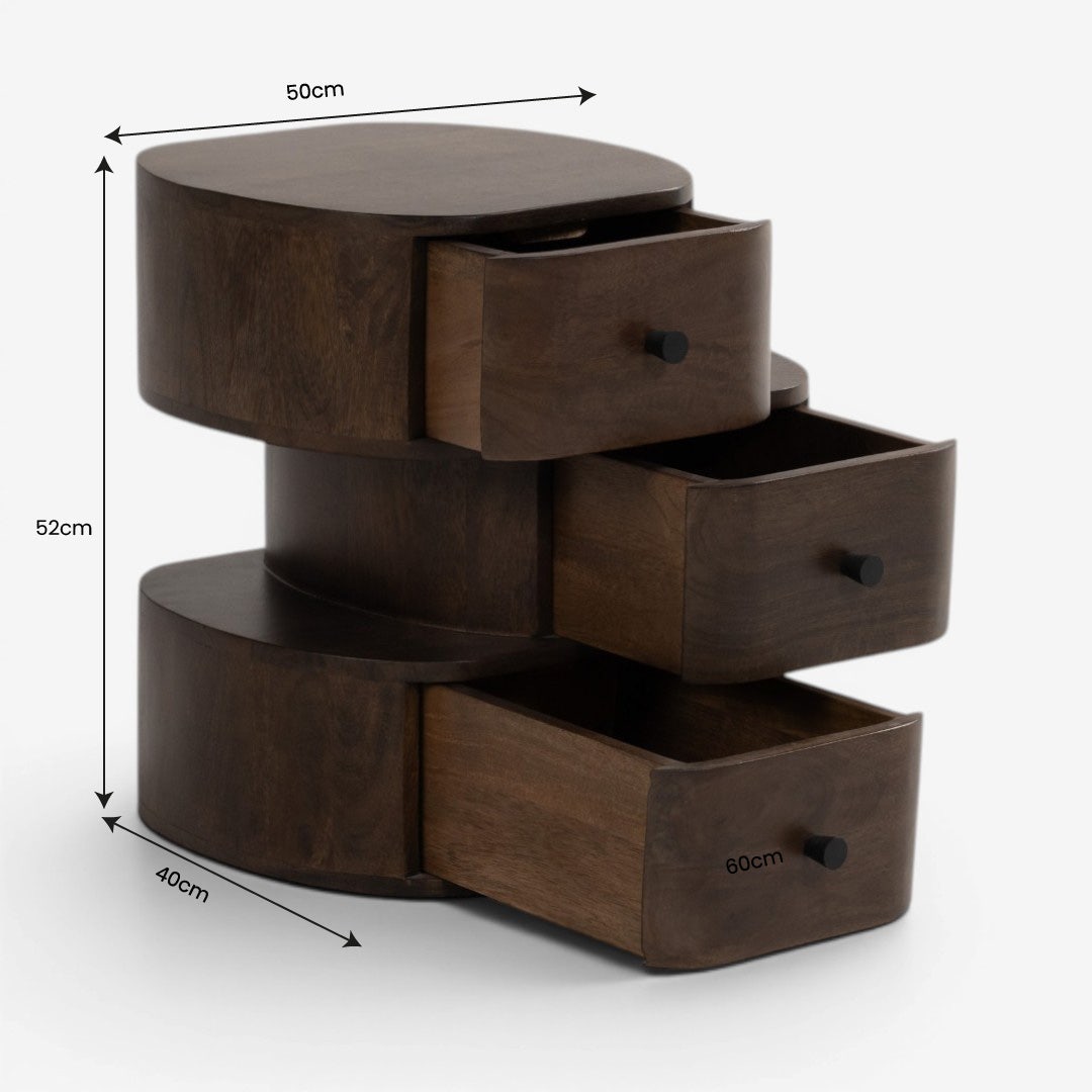 Stanis Bedside Table Walnut