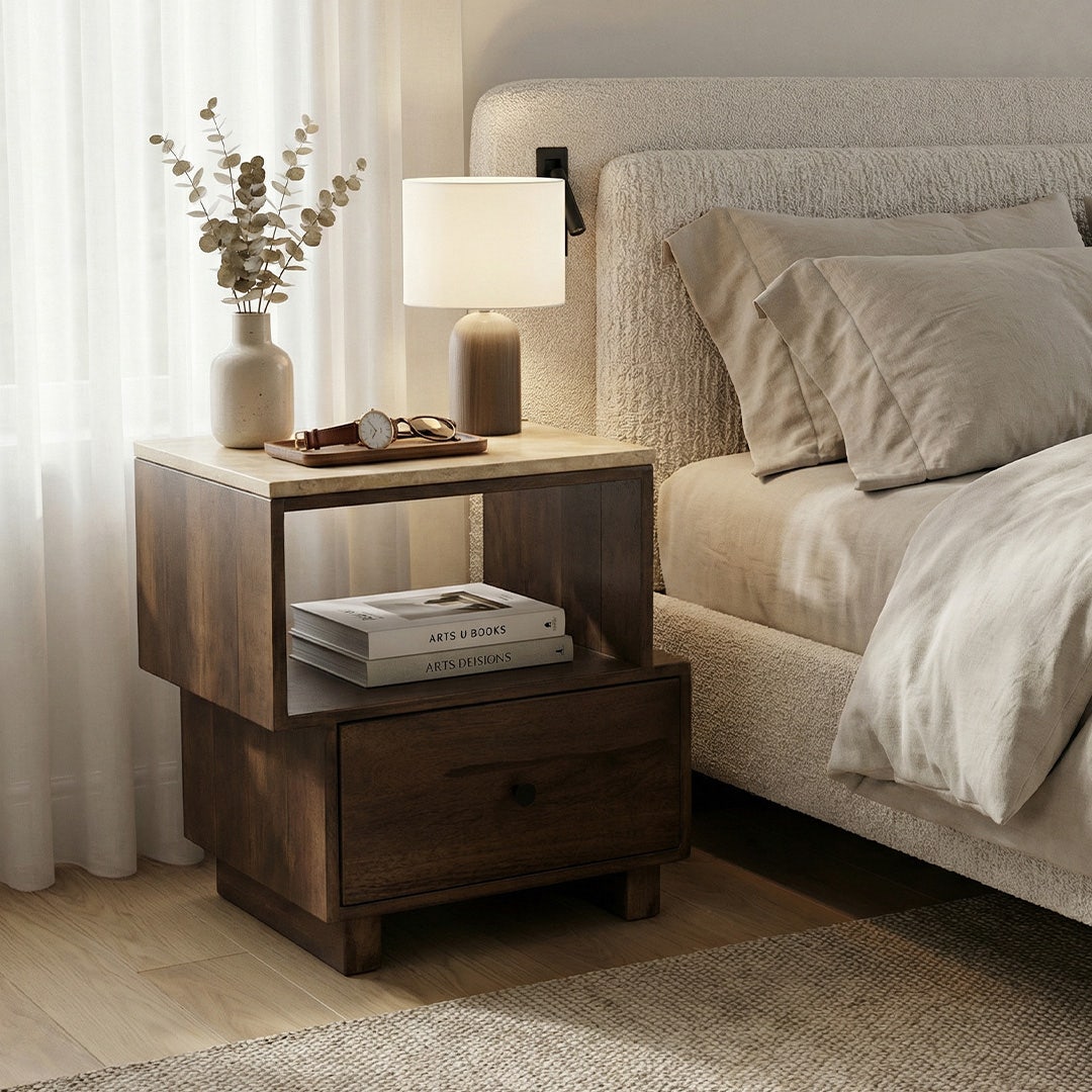 Vogue Bedside Table Natural