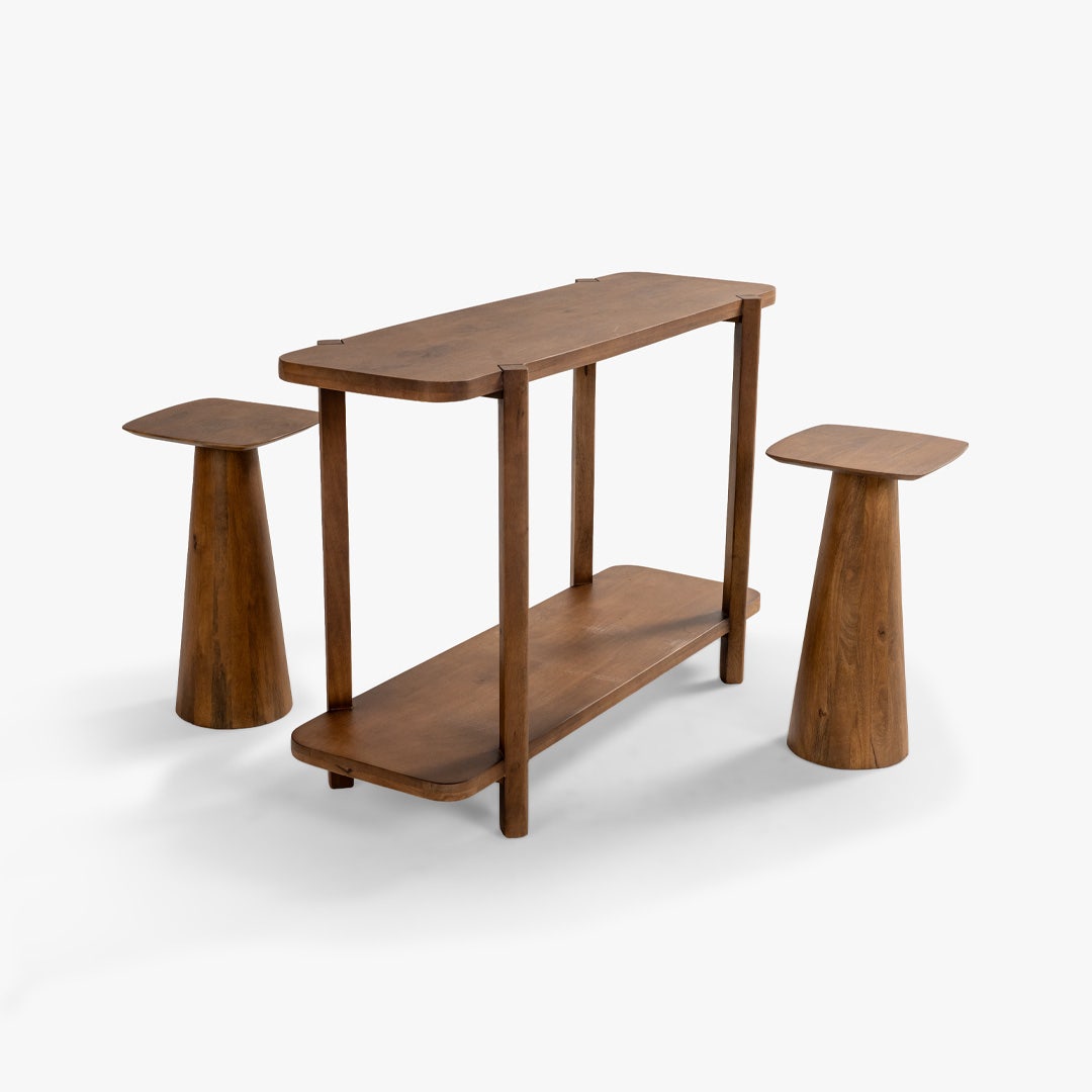 Jono Console w 2 End Tables Walnut