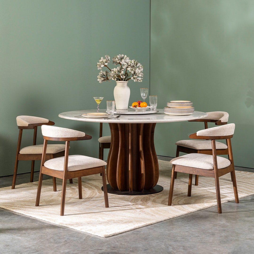 Ragnar 6 Seater Dining Table Greige