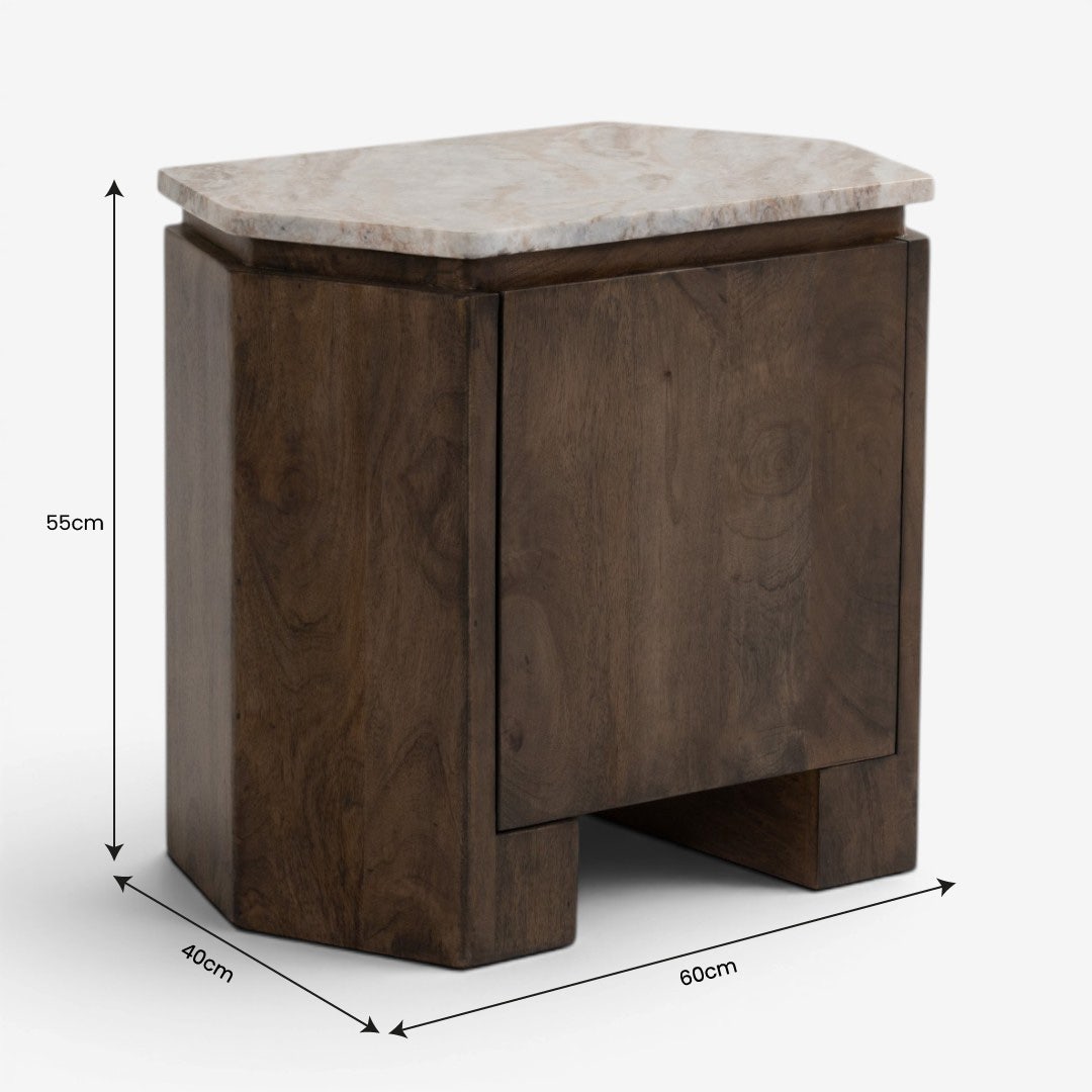 Eulalia Bedside Table Mocha