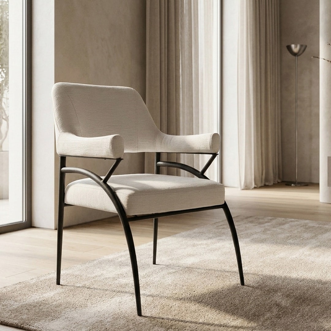 Vimer Dining Arm Chair Ivory