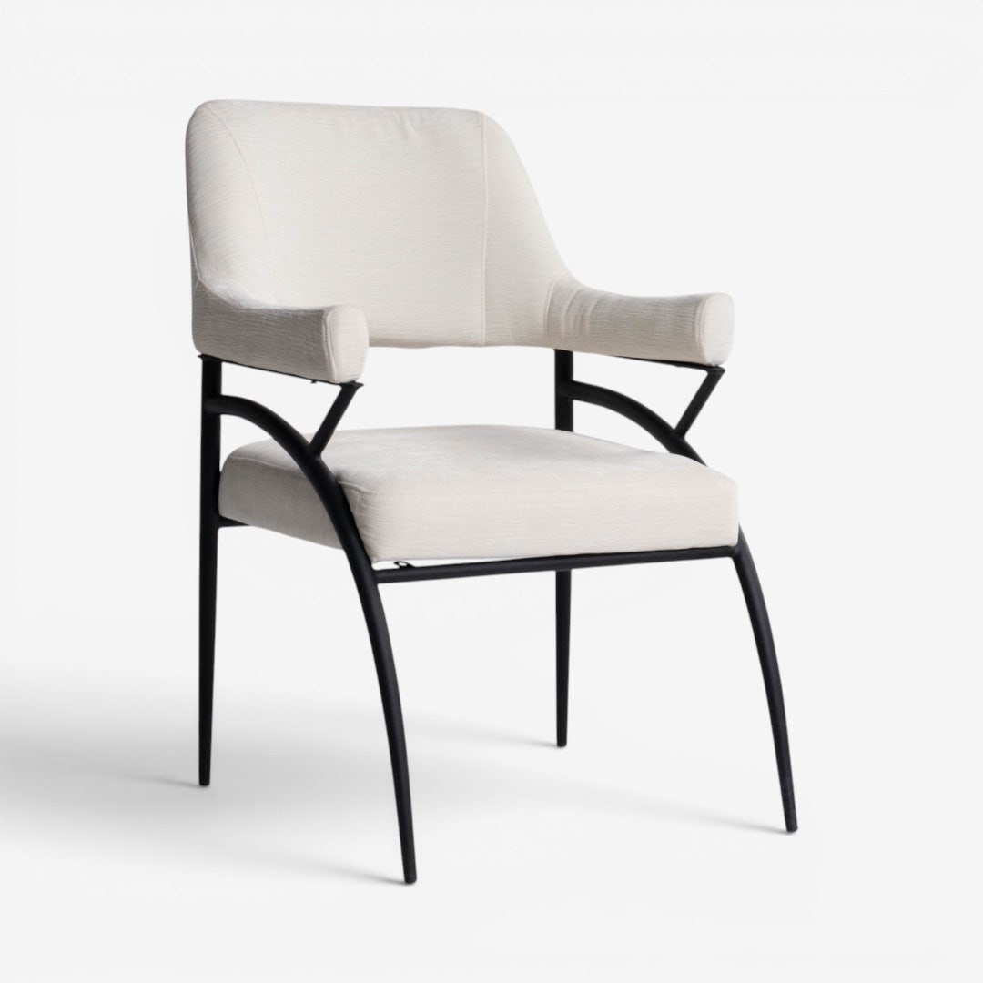 Vimer Dining Arm Chair Ivory