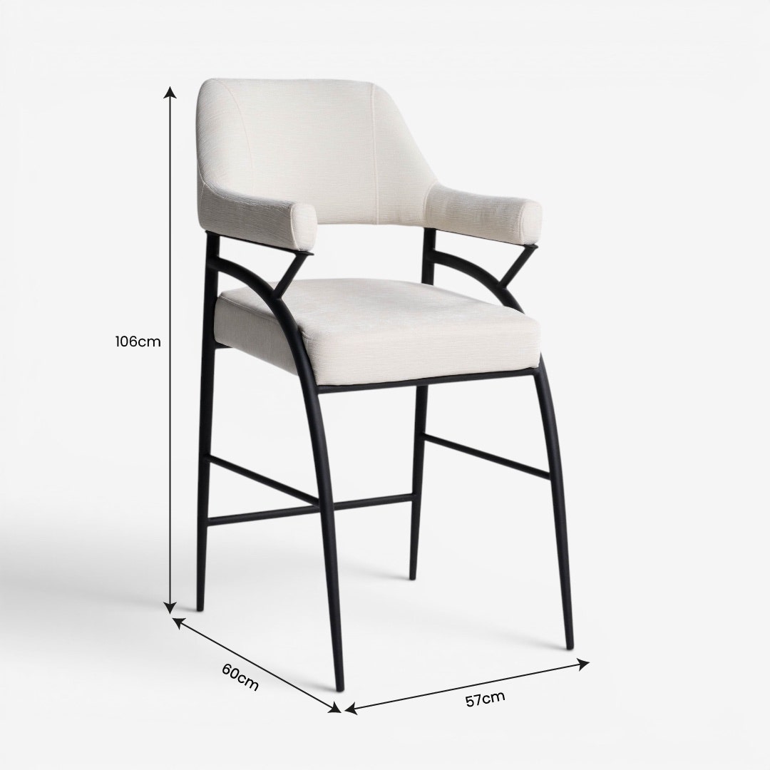 Vimer Bar Chair Ivory