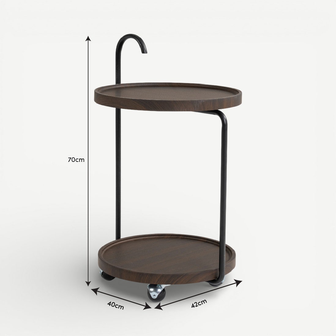 Symin Serving Trolley l Walnut