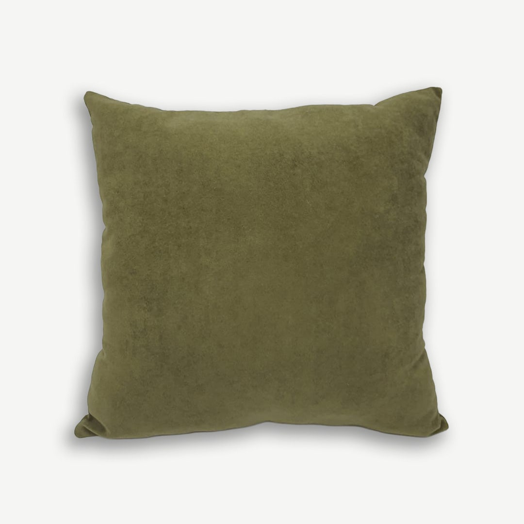 غطاء وسادة سموك 43x43 سم - زيتي