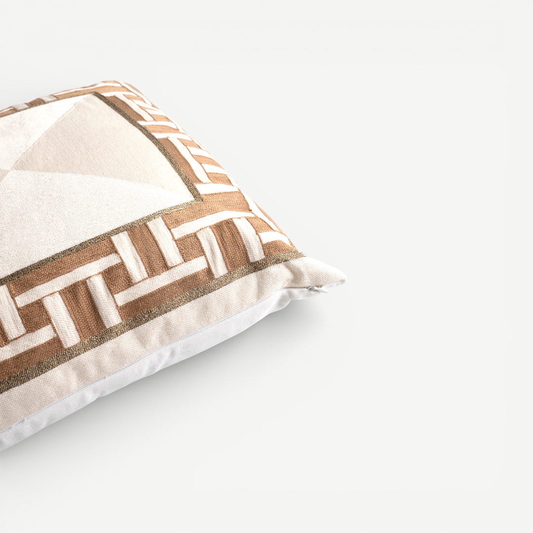 Vogue Border Emb Cushion - 50x50cm