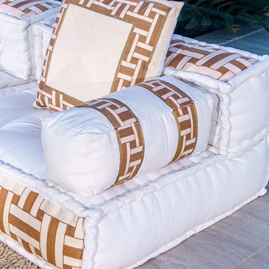 Vogue Embroidered Bolster -20x50cm