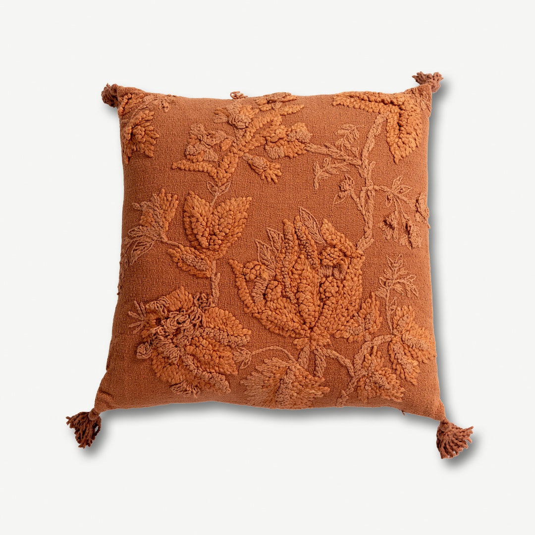 Reece Emb. Cushion W/ Tassles - 50x50cm