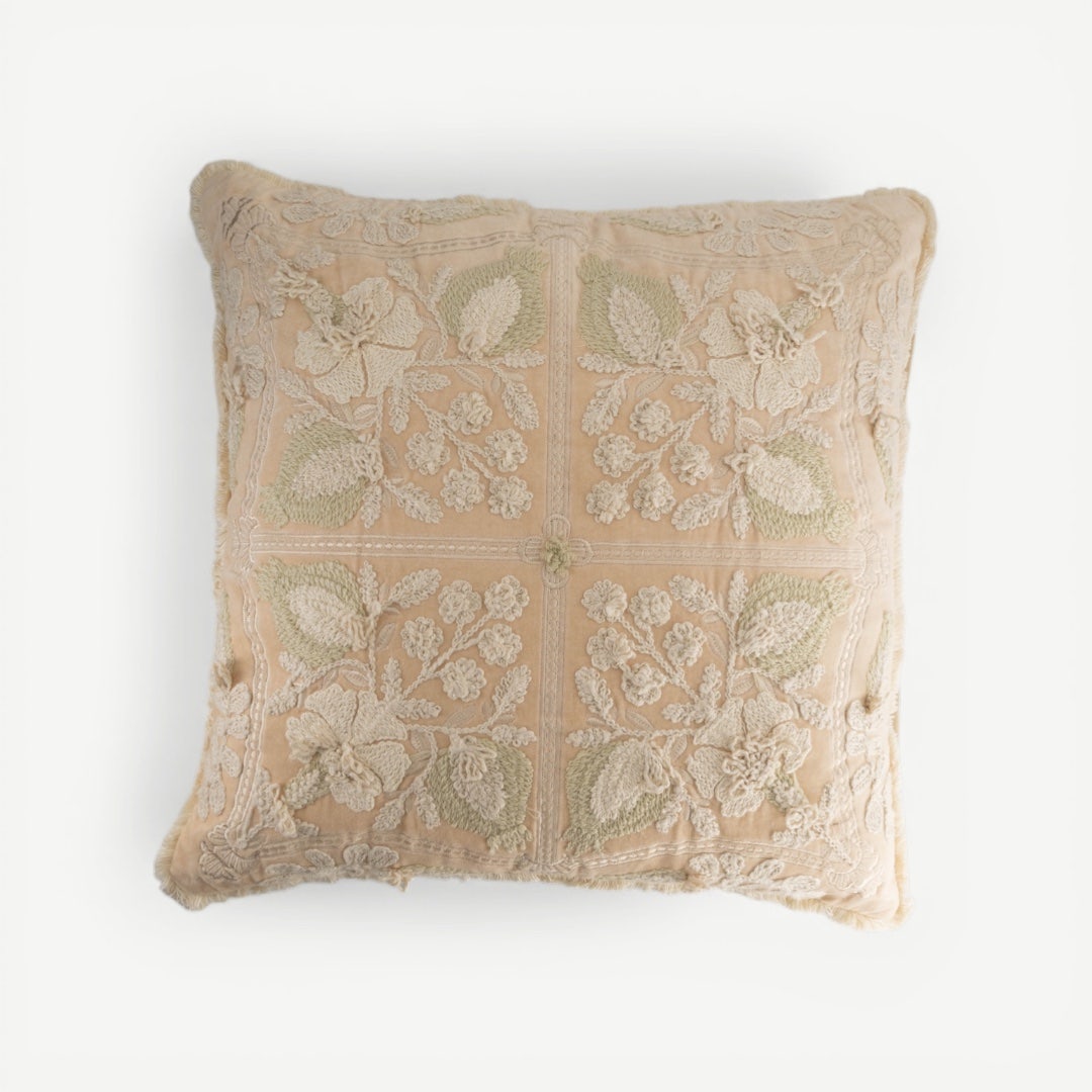 Kayce Floral Emb. Cushion - 50x50cm