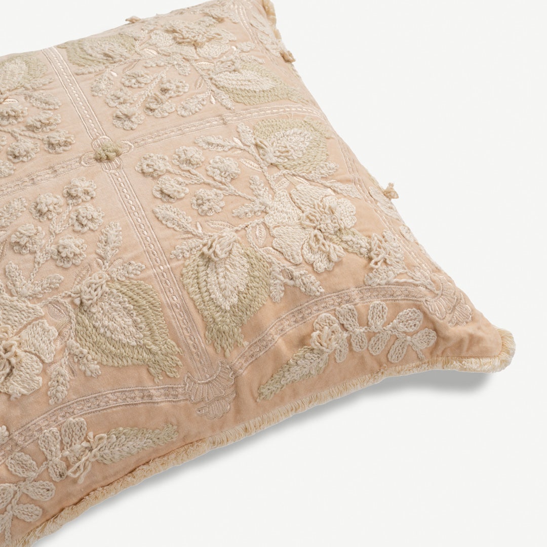 Kayce Floral Emb. Cushion - 50x50cm