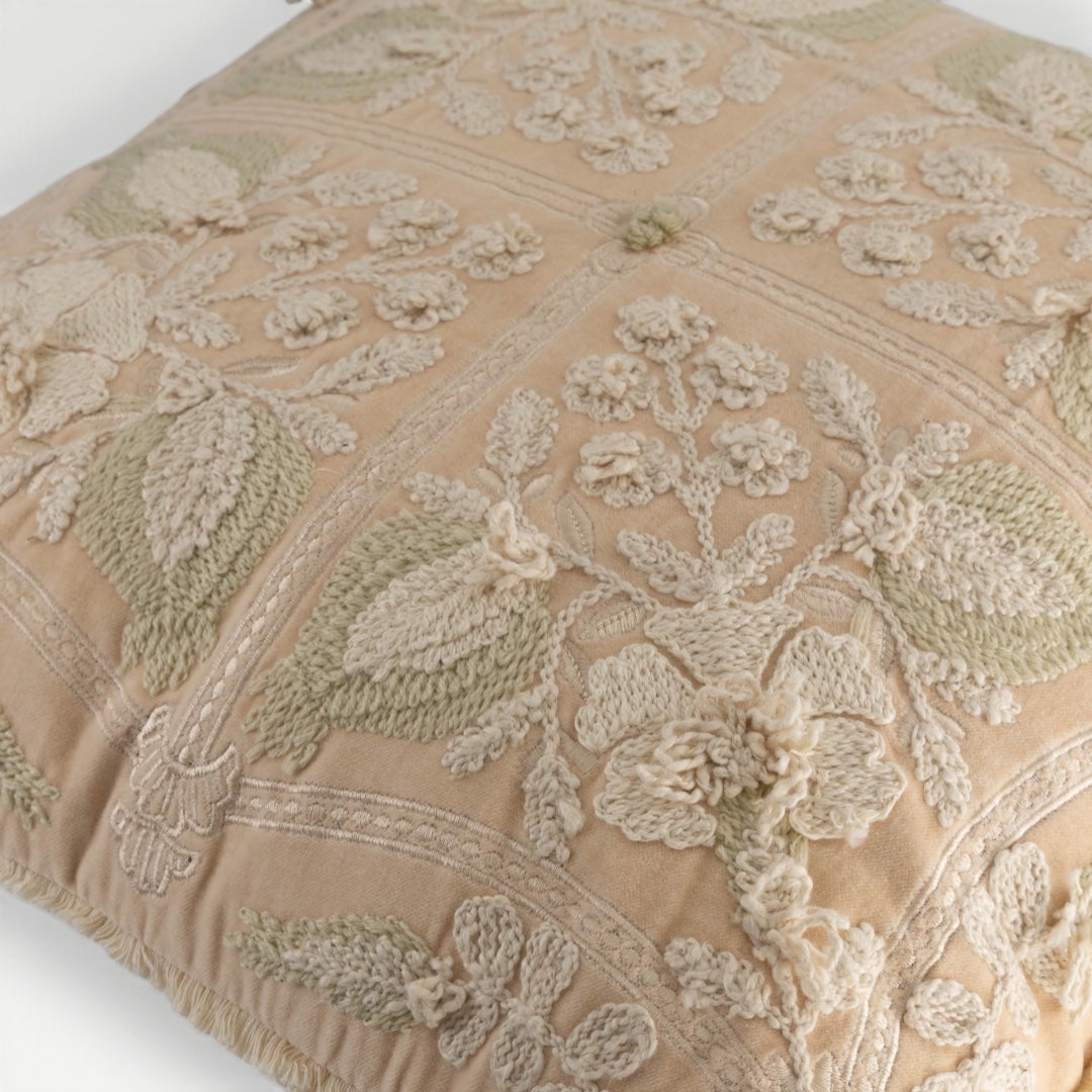 Kayce Floral Emb. Cushion - 50x50cm