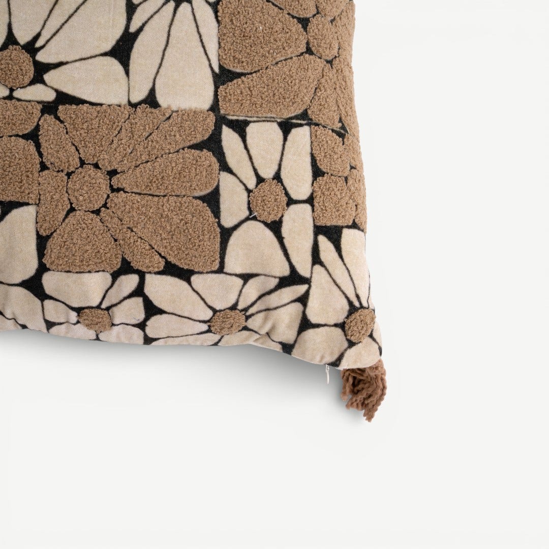 Jinan Emb. Cushion W/ Tassle - 50x50cm