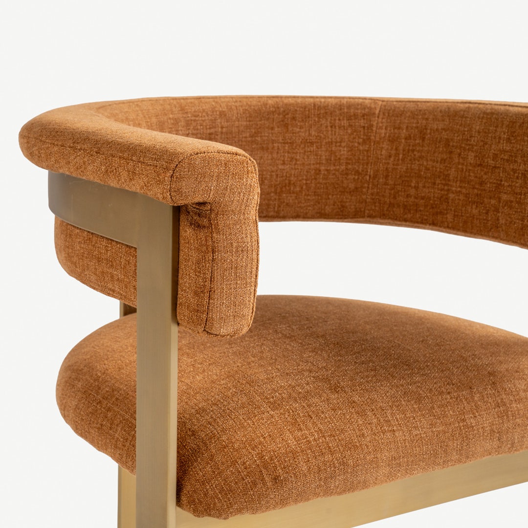 Cicero Dining Arm Chair Rust