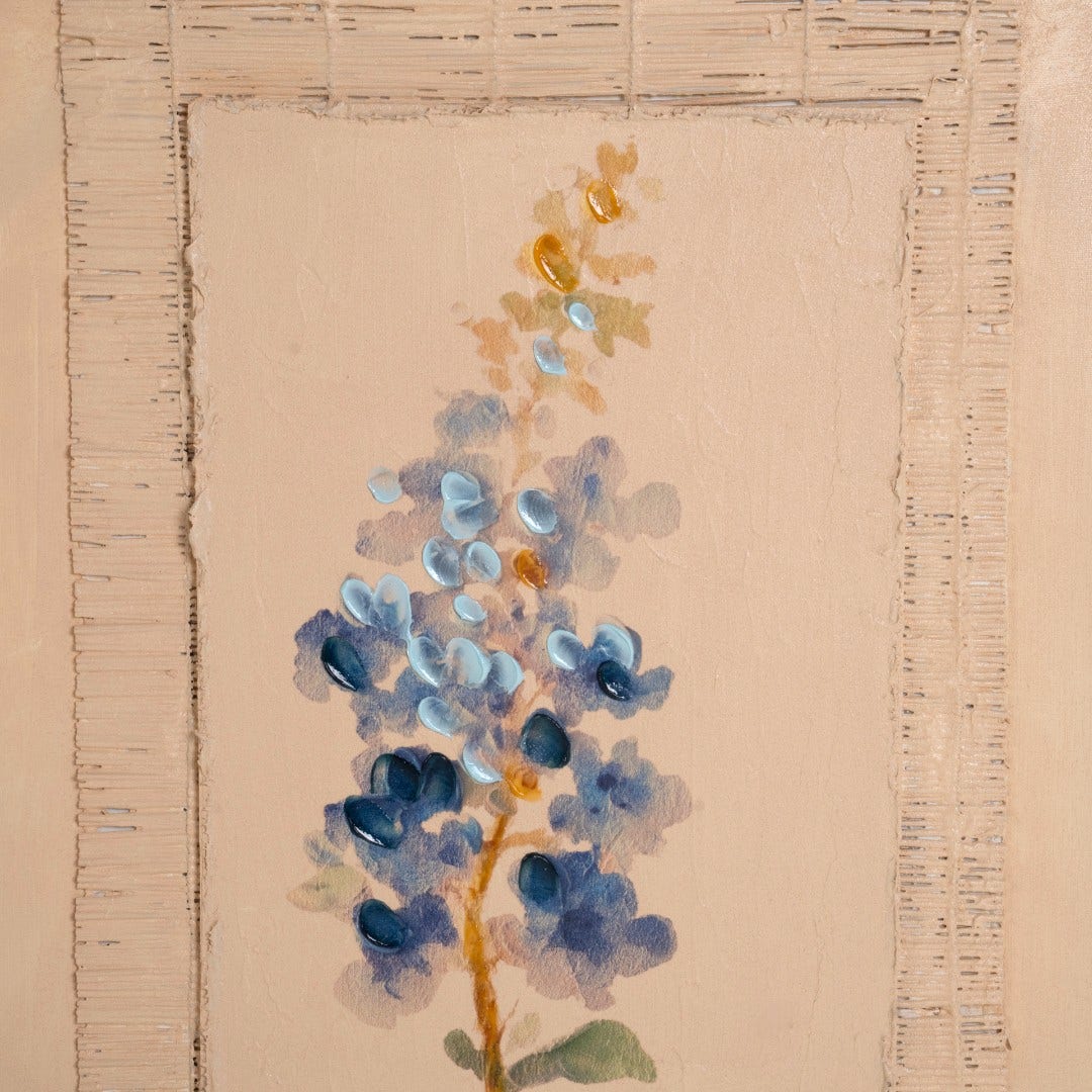 لوحة حائط ليفي مرسومة يدويًا - أصفر