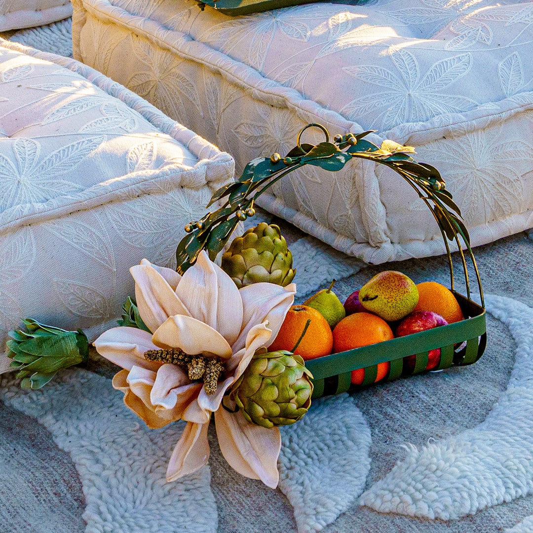 Leafy Lily Fruit Basket 36x14cm