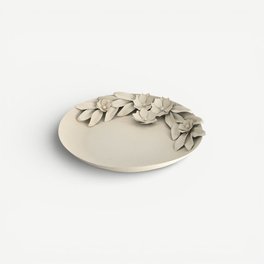 Leafy Rose Serving Tray