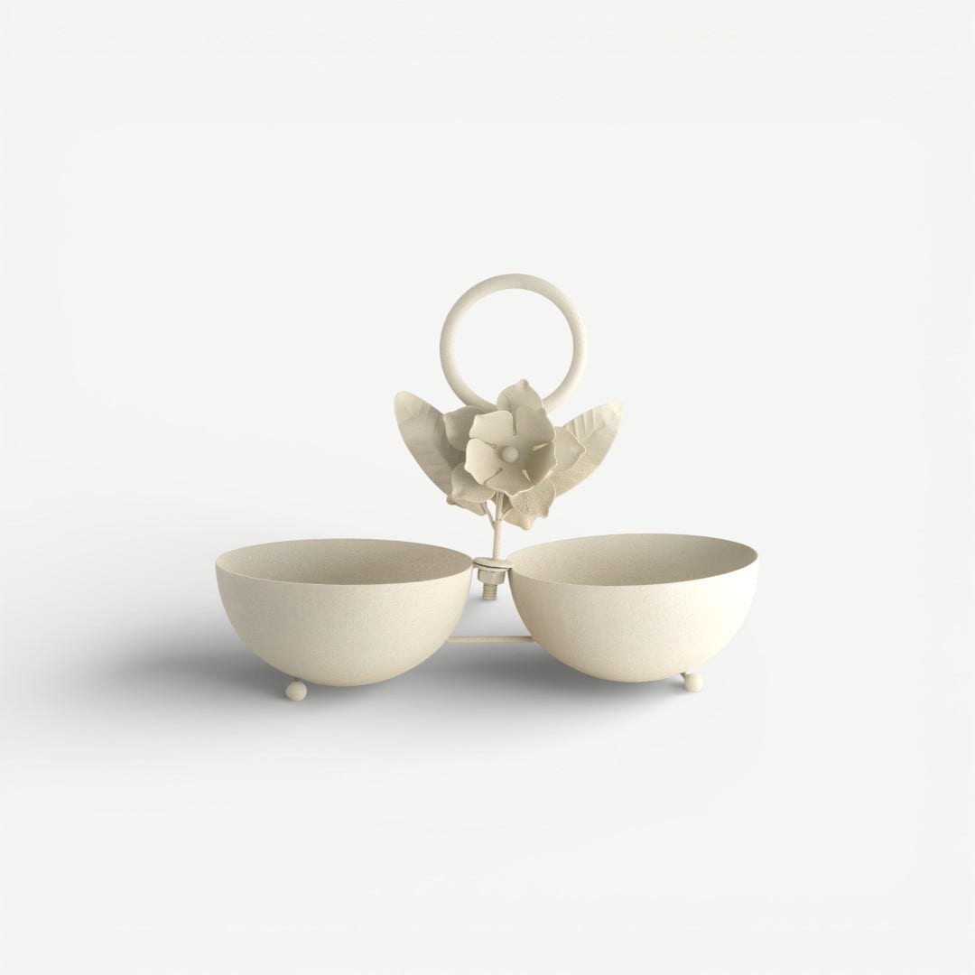 Leafy Rose Serving Bowl