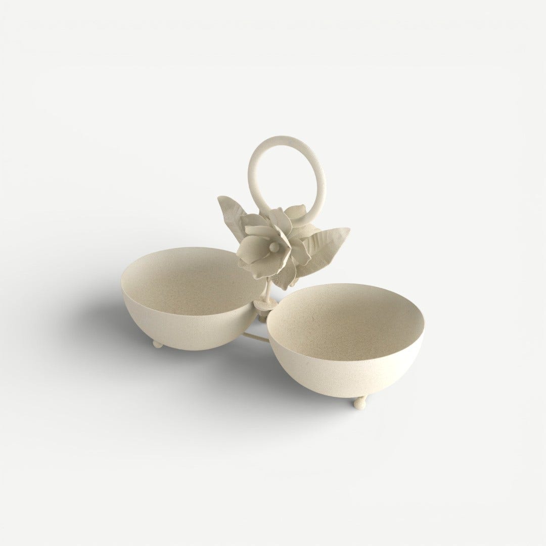 Leafy Rose Serving Bowl
