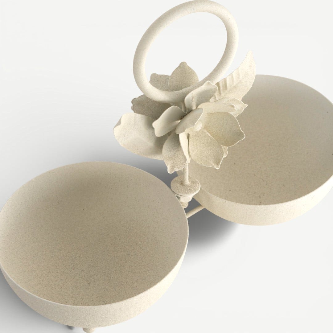 Leafy Rose Serving Bowl