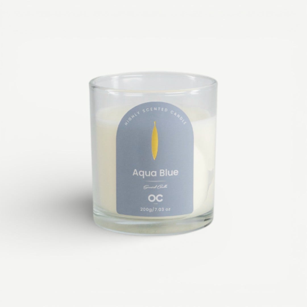 Ria Jar Candle 200g-Aqua Blue