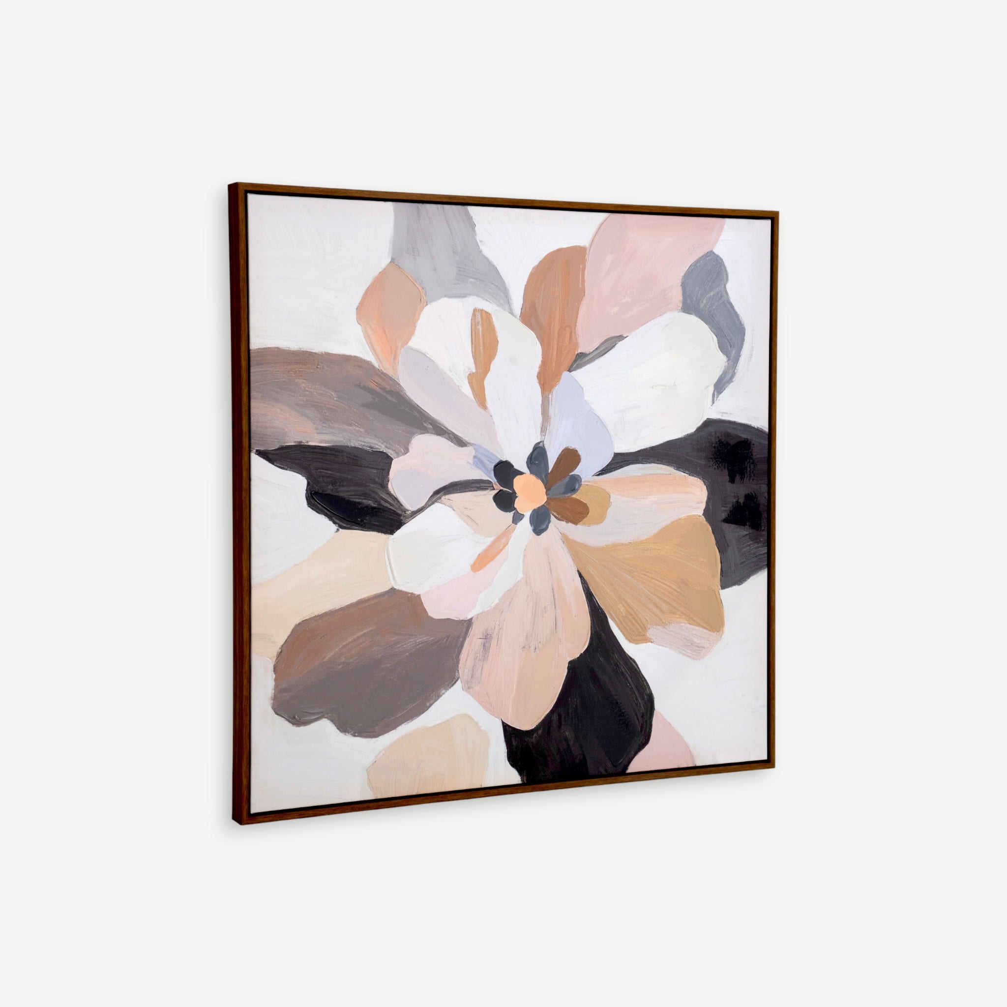 Leafy Hand Embellished Wall Art-80x80cm