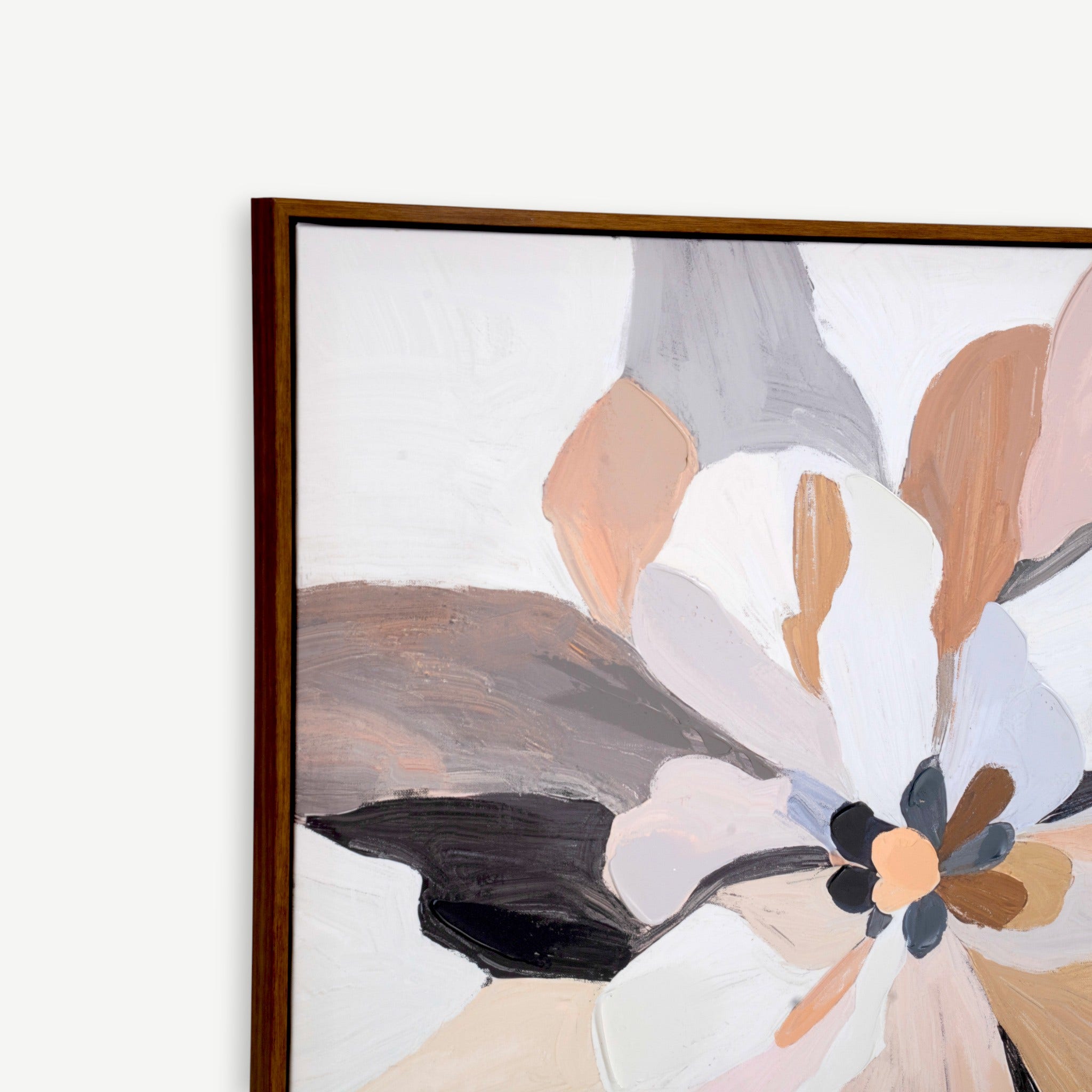 Leafy Hand Embellished Wall Art-80x80cm