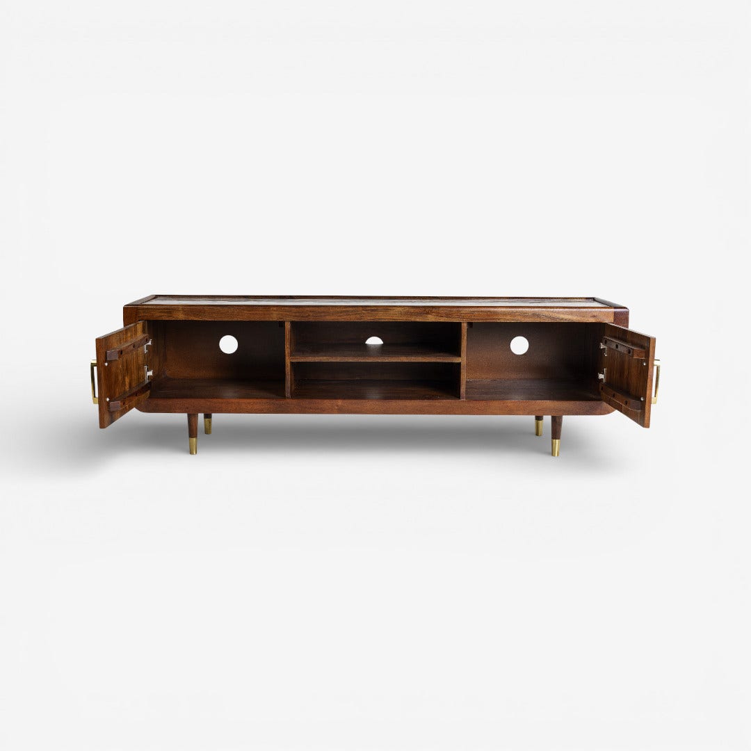Mashrabiya TV Unit Walnut