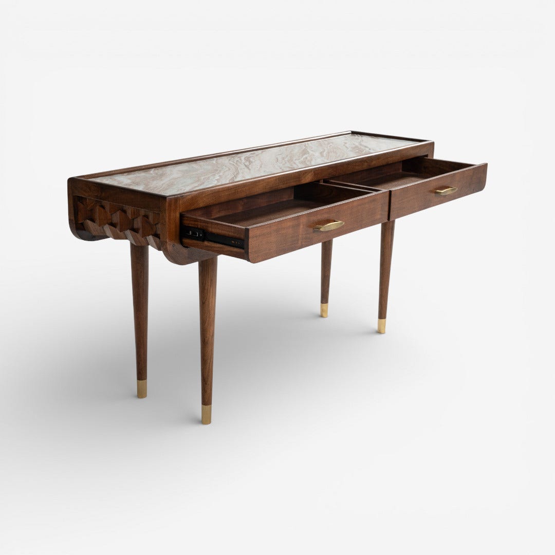 Mashrabiya Console Walnut