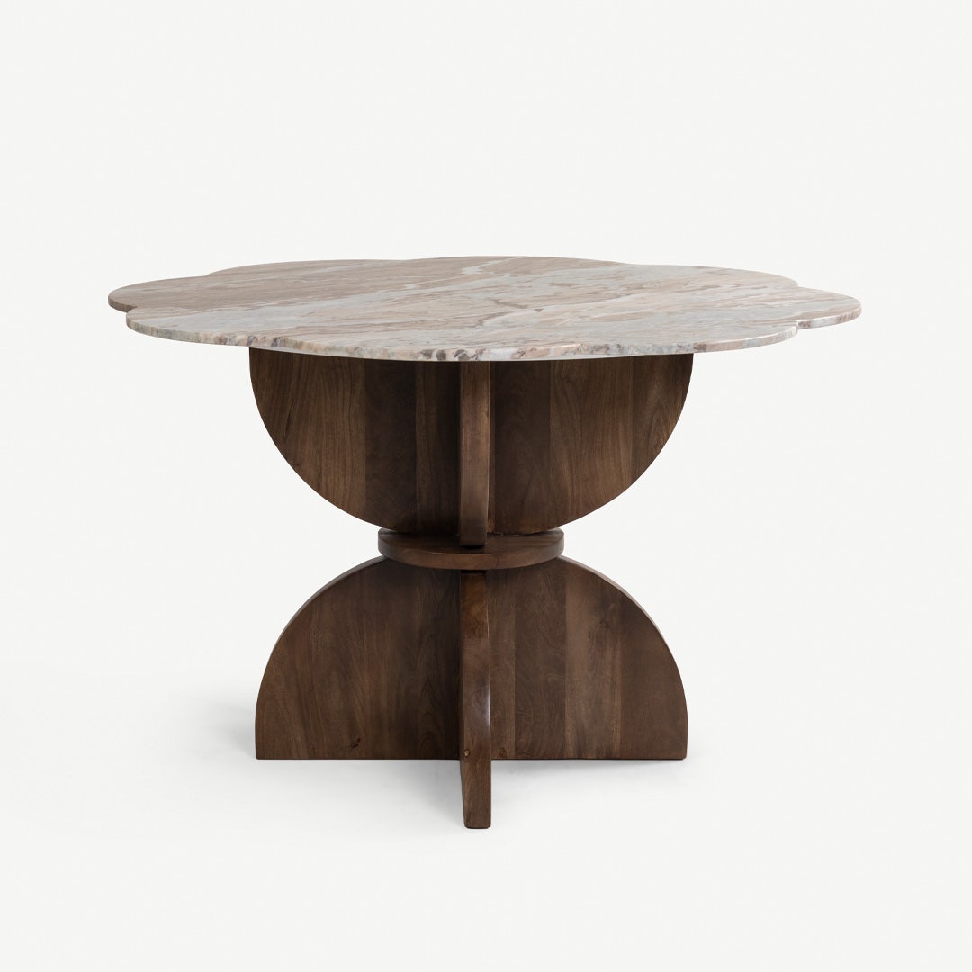 Leafy 4 Seater Dining Table Walnut