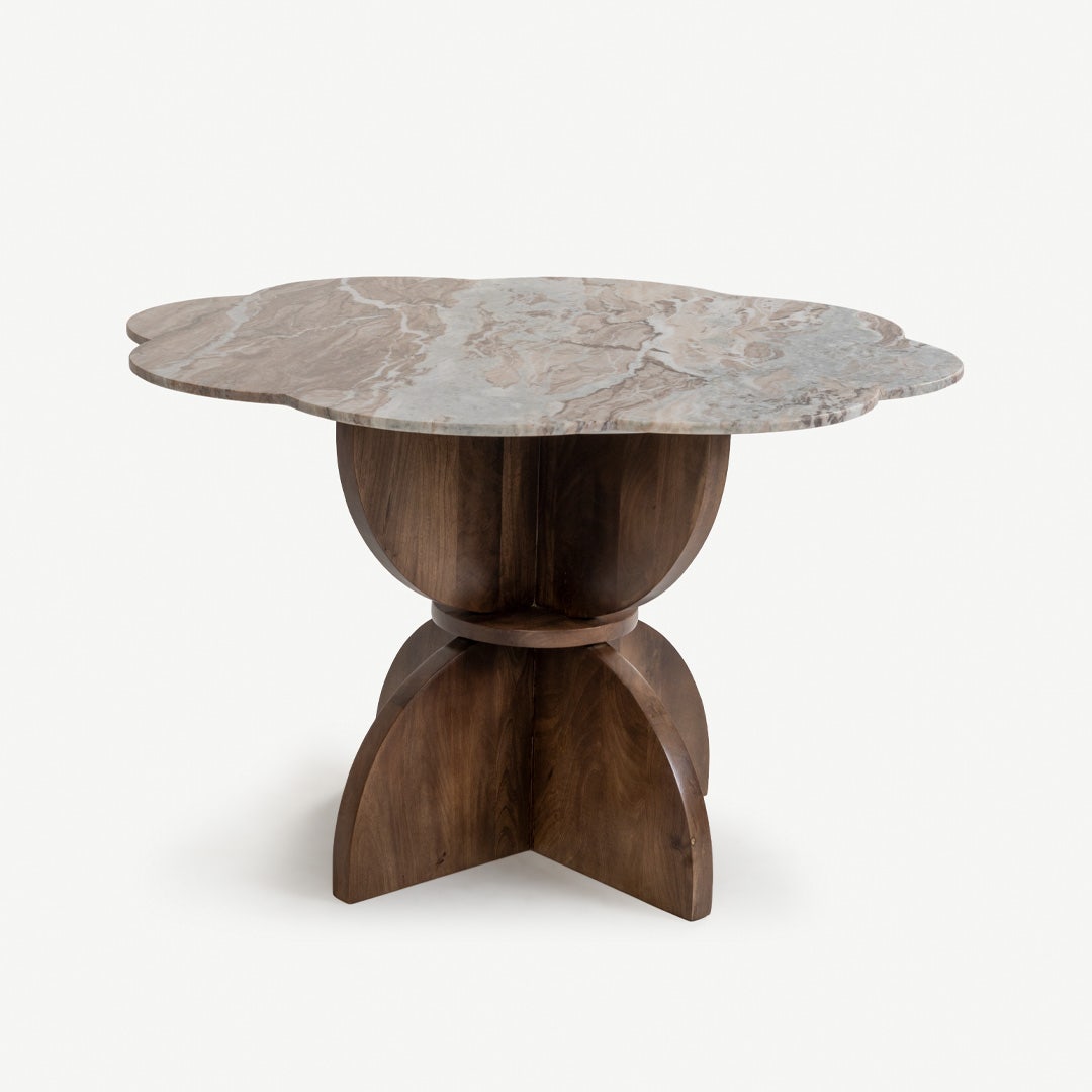 Leafy 4 Seater Dining Table Walnut