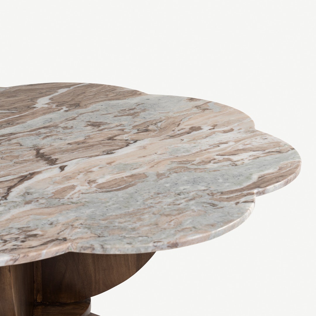 Leafy 4 Seater Dining Table Walnut