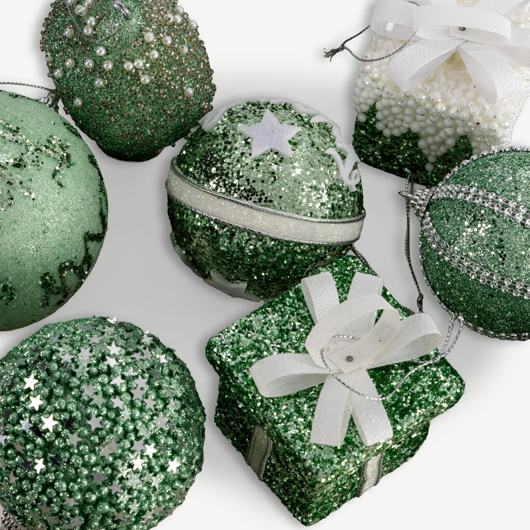 Christmas Hanging Set of 8pcs - Green
