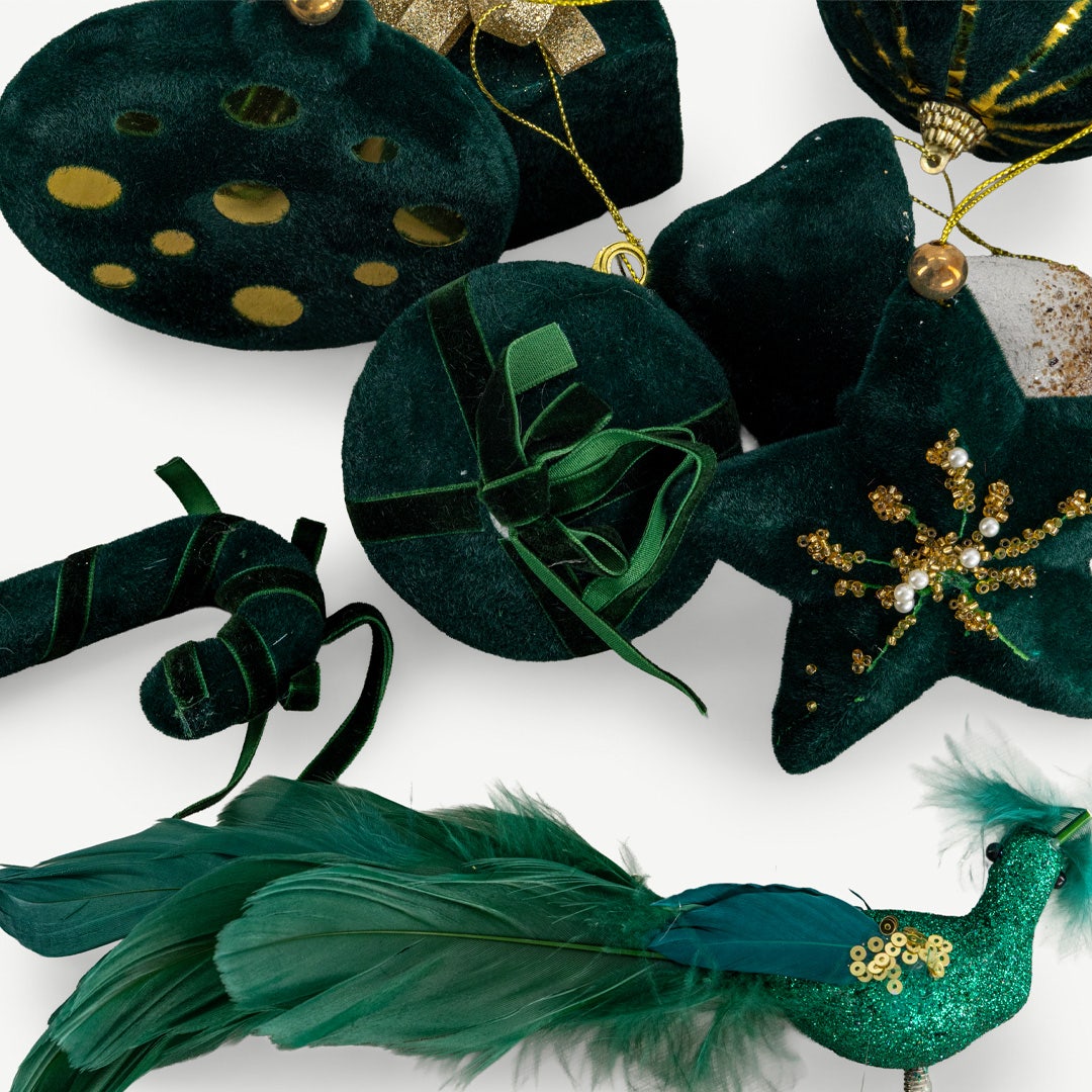 Christmas Hanging Set of 9pcs-Dark Green