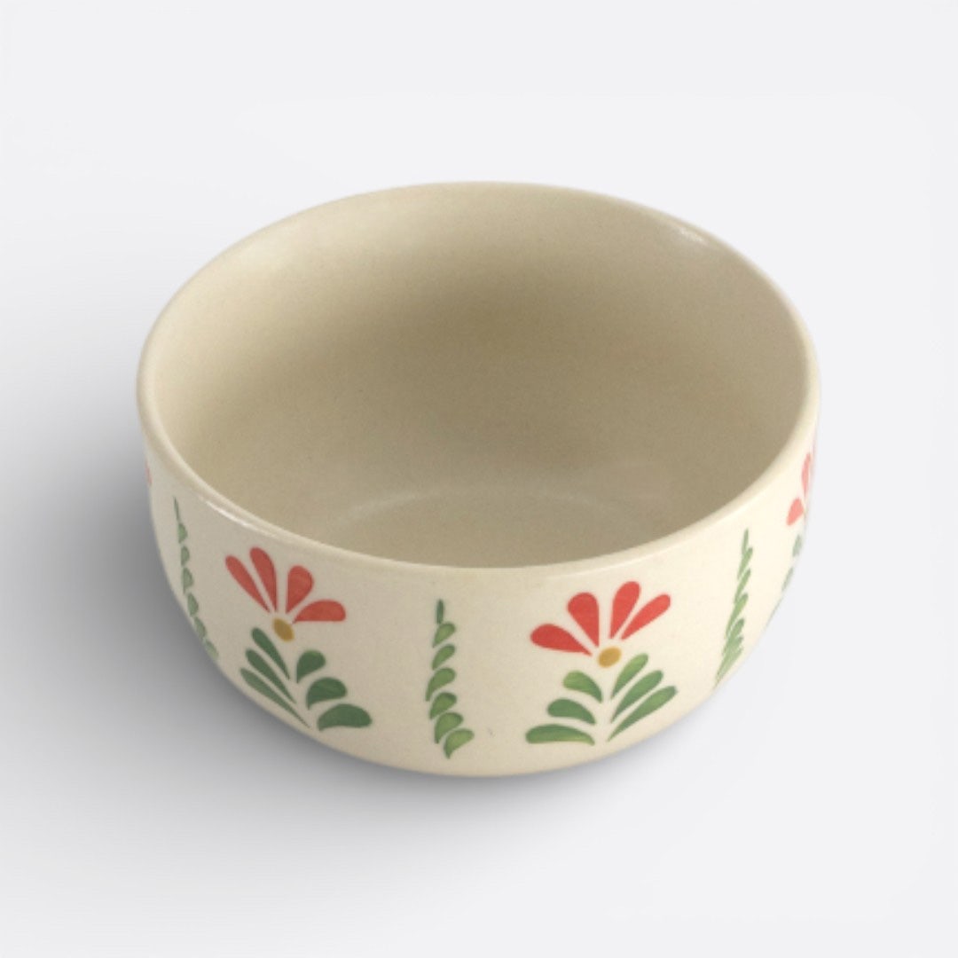 Leafy Floral Bowl -12cm