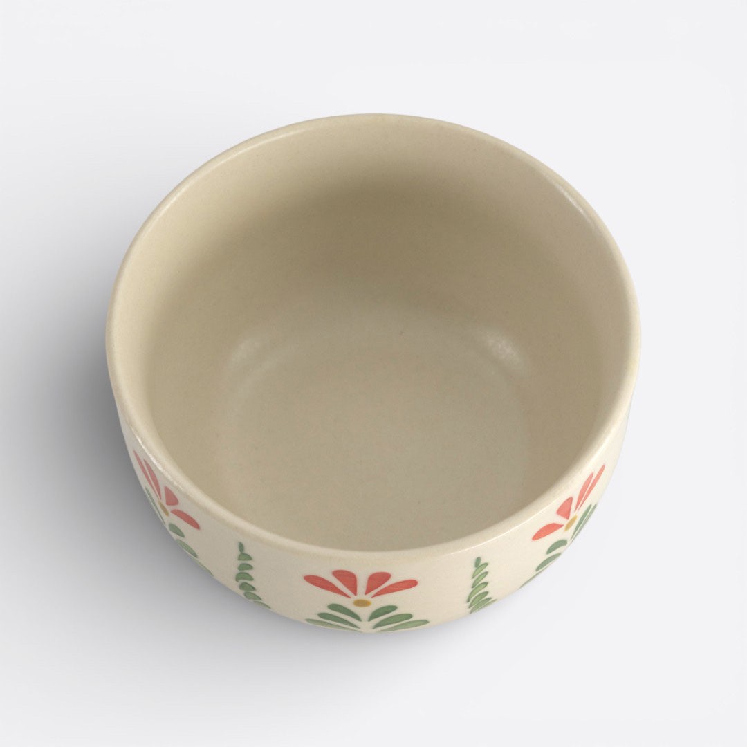 Leafy Floral Bowl -12cm