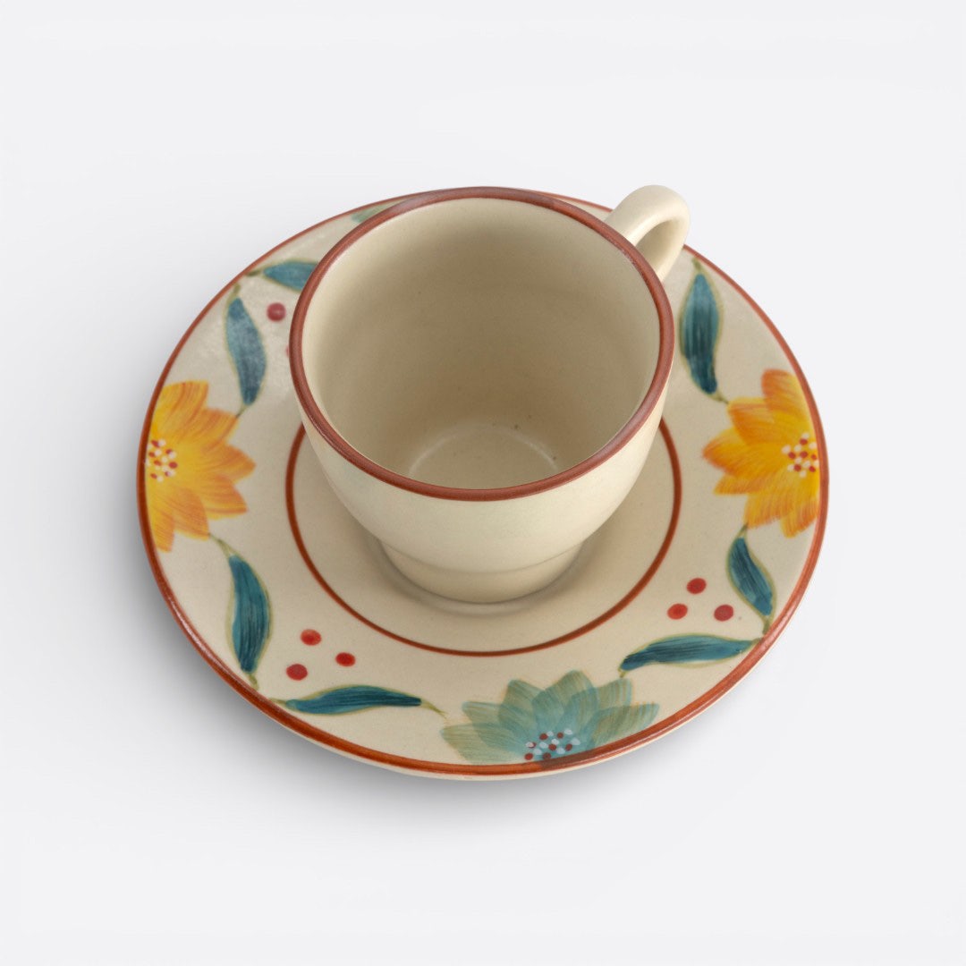 Leafy Cup And Saucer