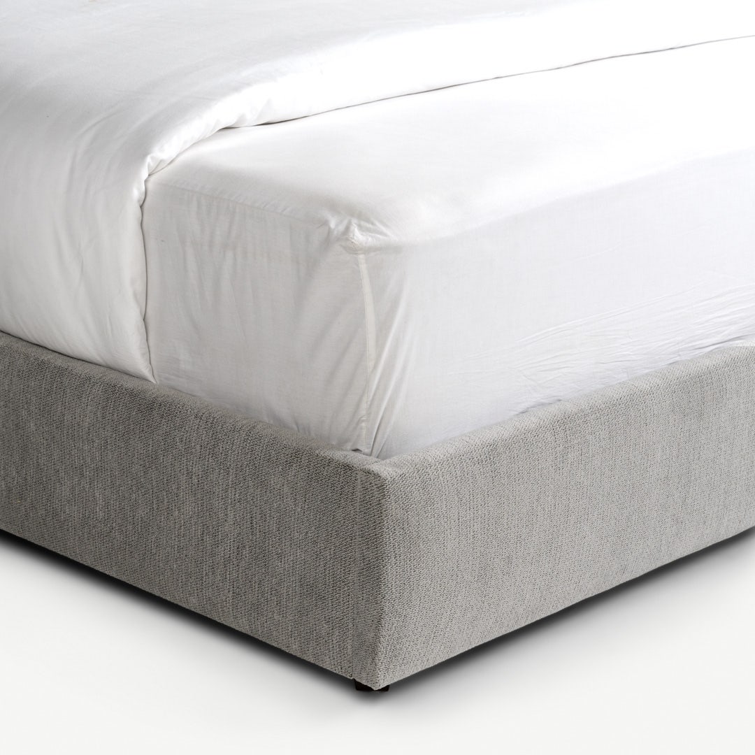 فانس سرير كينج 180x200 سم - رمادي بيج