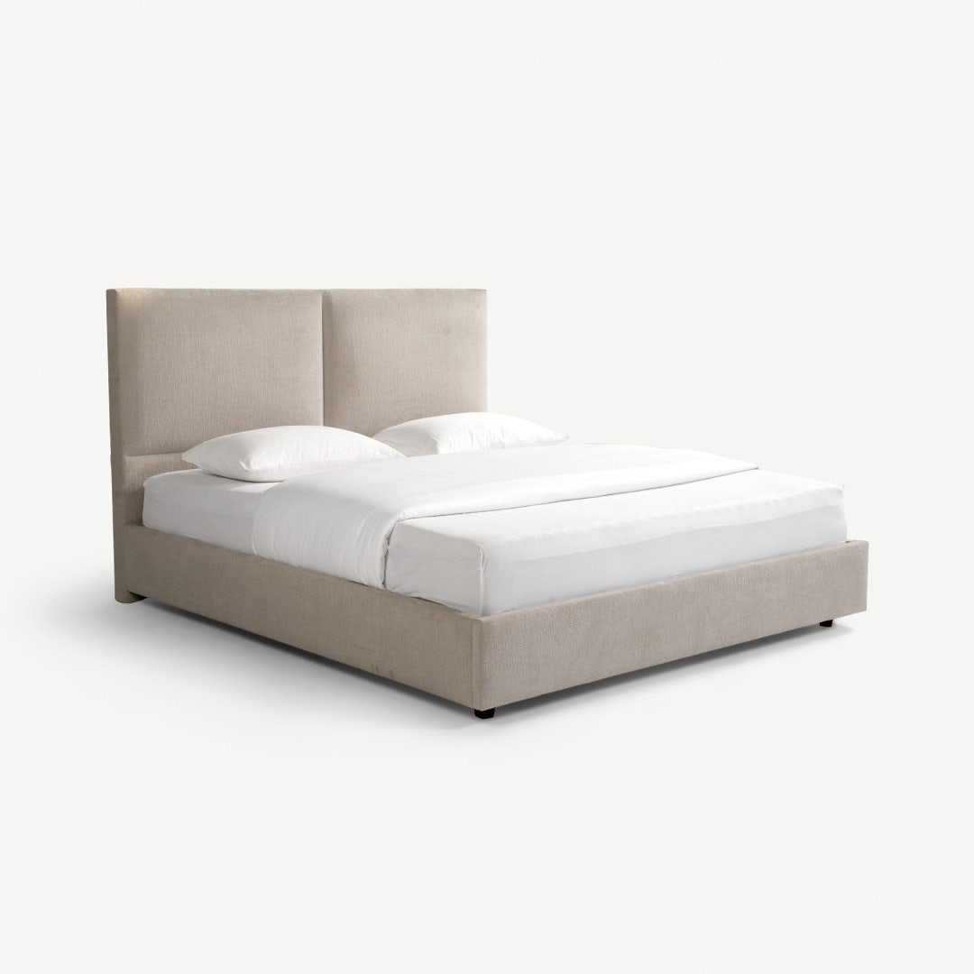 Vanses King Bed 180x200cm Beige